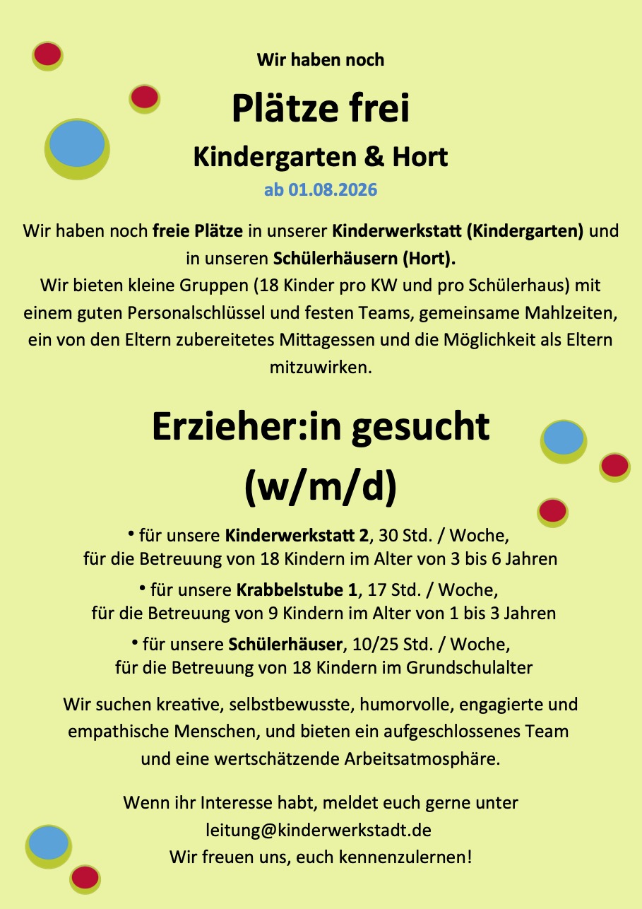 Plakat Stellenangebote